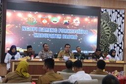 Bupati Blora Arief Rohman dalam acara Ngopi Bareng Forkopimda di Aula Mapolres Blora, Senin (5/5/2025) (Memanggil.co)