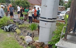 Insiden kecelakaan terjadi antara KA Malioboro Ekspres relasi Purwokerto-Malang (Foto: Medsos)