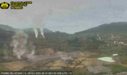 Gunung Api Dieng terletak di Kab\Kota Banjarnegara, Wonosobo, Batang, Jawa Tengah dengan memiliki ketinggian 2565 mdpl. (Foto: magma.esdm)