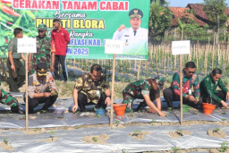 Gerakan menanam cabai di Dukuh Betet, Desa Purworejo, Kecamatan Blora, Kabupaten Blora. (Foto: HMS/Memanggil.co)