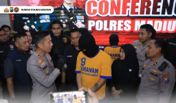 Warga Jiken, Kabupaten Blora, berinisial AW alias Aryo (39) ketika dibekuk Satreskrim Polres Madiun. (Foto: Dok. Polres Madiun/Memanggil.co)