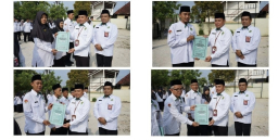 Penyerahan SK KGB, SK Mutasi, dan SK Pensiun warnai apel hari Senin (foto: kemenag blora)