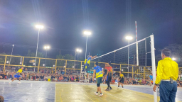 Para pemain begitu antusias untuk jaga gengsi di GOR Tuban.