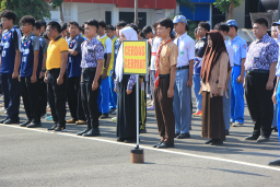 Para pelajar begitu antusias mengikuti upacara pembukaan Lomba Kamtibmas Piala Kapolres Tuban 2025. (dok, Mapolres Tuban)