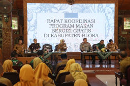 Rapat Koordinasi (Rakor) Program MBG di Pendopo Kabupaten Blora, Senin (13/10/2025). (Foto: Istimewa)