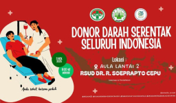 Aksi Kemanusiaan Donor Darah Serentak Seluruh Indonesia Hadir di RSUD dr. R. Soeprapto Cepu