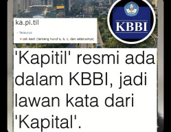 Kalau Bukan Kapital, Ya Kapitil: KBBI Tambah Istilah Baru