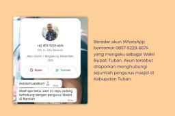 CEK FAKTA: Akun WhatsApp Mengaku Wakil Bupati Tuban Hubungi Pengurus Masjid, Dipastikan Hoaks