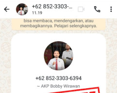 Waspada!, Penipuan Berkedok Kasat Reskrim Polres Tuban Incar Pengusaha Lewat WhatsApp