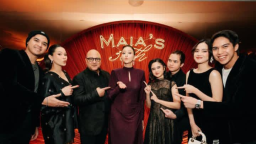 Visual 'Mahal', Intip Gaya Serba Hitam Al, El, Dul & Pasangan di Ultah ke-50 Maia Estianty