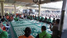Polres Mojokerto Kota Rangkul Driver Ojol, Gelar Sabuk Kamtibmas untuk Jaga Keamanan Kota