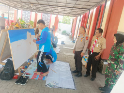 Polsek Jepon Gelar Mural Competition, Libatkan Pelajar Sambut Hari Bhayangkara ke-80