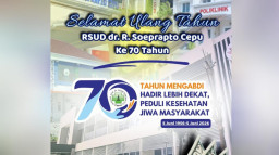 RSUD dr. R. Soeprapto Cepu Genap 70 Tahun, Teguhkan Komitmen Hadir Lebih Dekat Layani Masyarakat