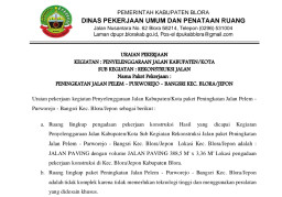 Ada Tender Proyek Jalan di Blora Berakhir dengan Satu Pesaing, Tiga Penawar Gugur Saat Klarifikasi
