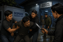 Bawa Pisau 30 Sentimeter, Pria Asal Blora Kabur ke Gudang Ekspedisi Sebelum Ditangkap Warga