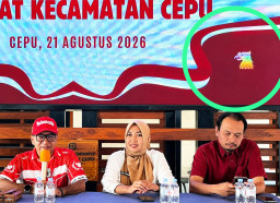 Bikin Geleng Kepala, Acara di Kecamatan Cepu Blora Malah Pajang Simbol Mirip Gerindra