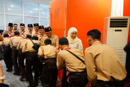64 Santri Jatim Wakili Persaudaraan Nusantara di PPSN VI Malang, Gubernur Khofifah Minta Jaga Persatuan Bangsa