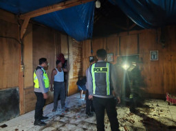 Ditinggal Yasinan, Dapur Rumah Warga Harjowinangun Grobogan Terbakar Diduga Korsleting
