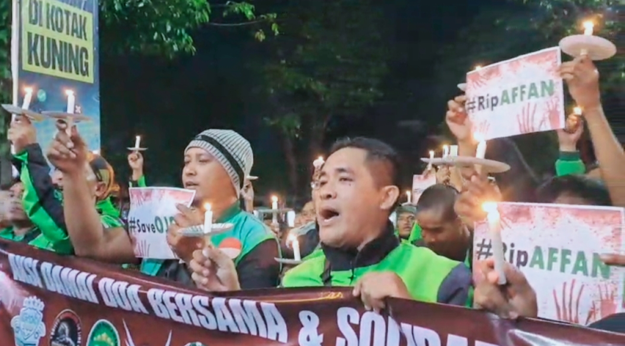 Hadir untuk Affan, Ojol Bantah Aksi Solidaritas Diundang Kapolres Tuban