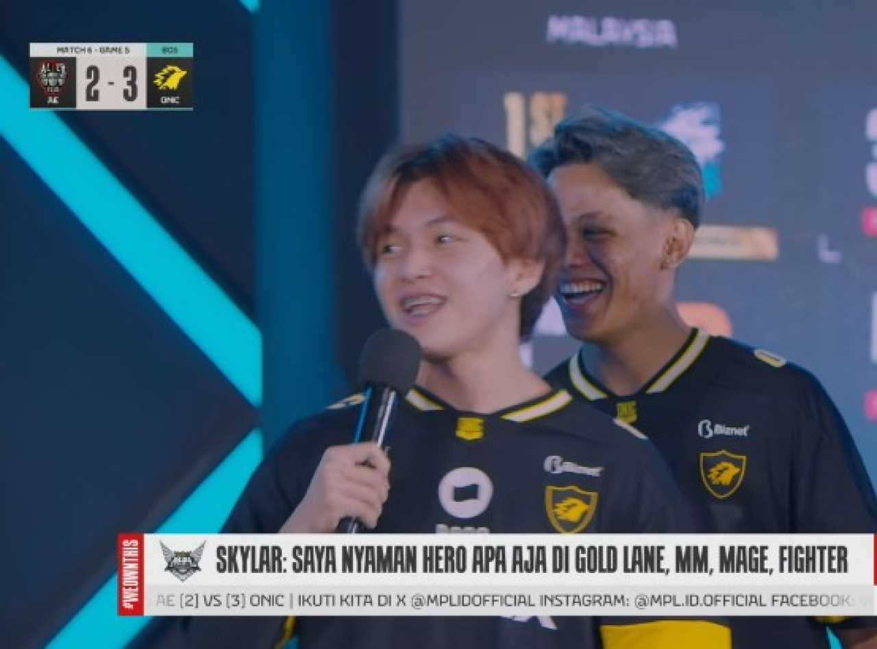 Tangkapan Layar Kemenangan Tim ONIC Esports yang Pastikan Tiket Grand Final MPL Season 16 dan M7 (Sumber: YouTube MPL Indonesia)