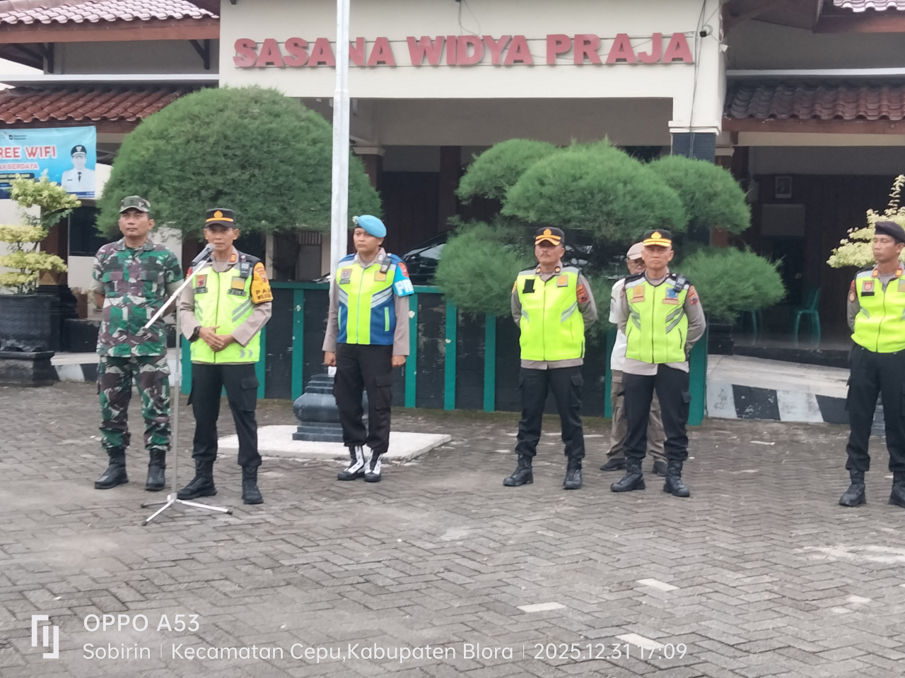 Sinergi Aparat Jelang Pergantian Tahun, Cepu Siaga Jaga Malam Tahun Baru 2026