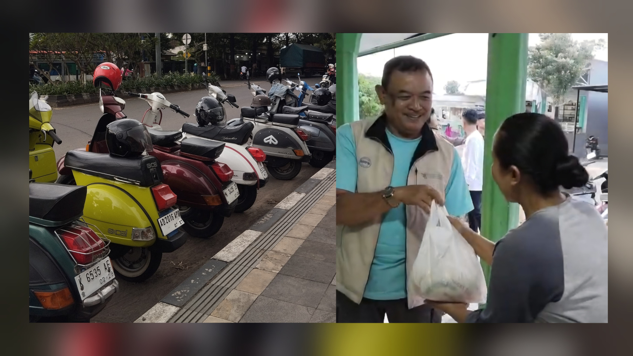 Bukan Sekadar Touring, Komunitas Vespa Blora Berbagi Sembako Lewat Aksi Safari Ramadan